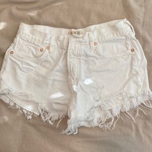 We the Free - Free People Distress Denim Shorts